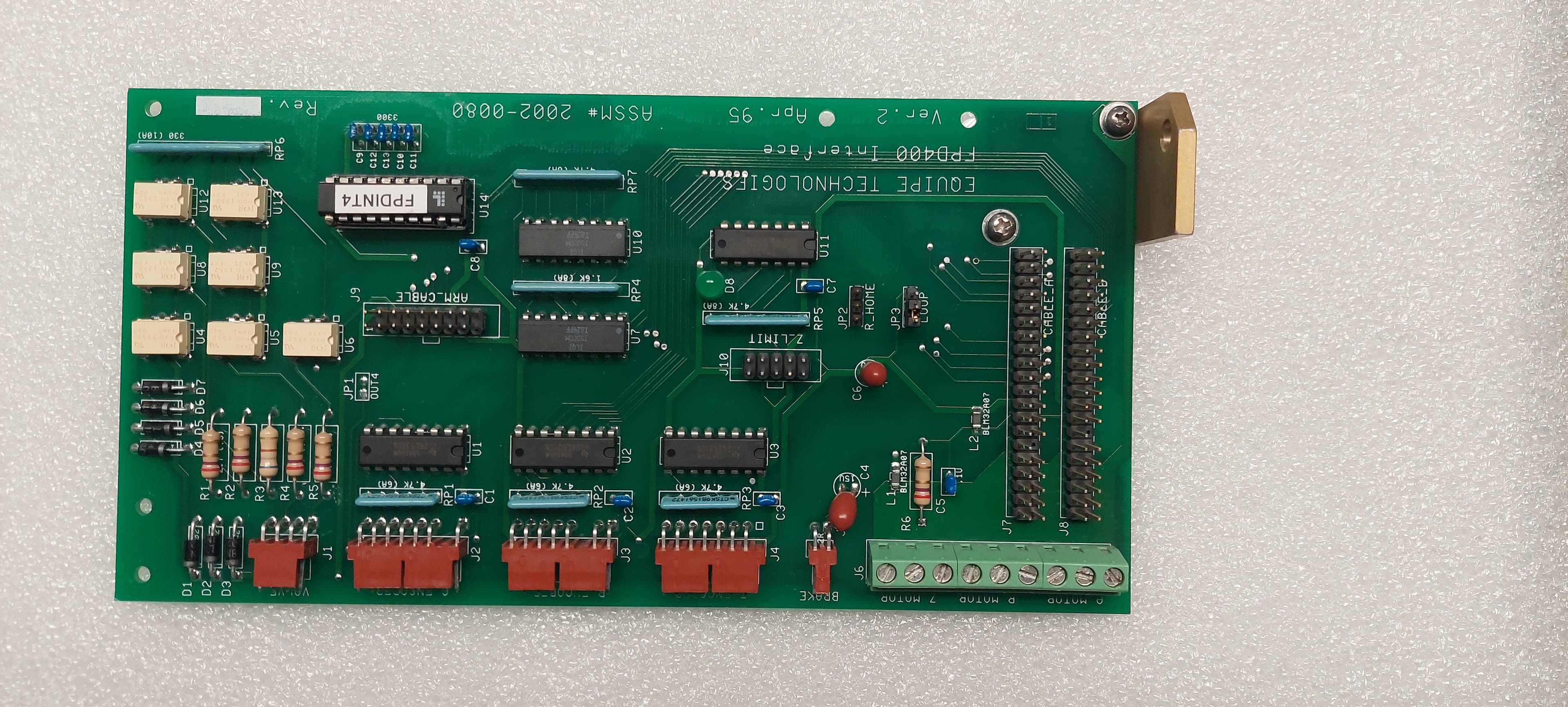 Equipe, PRI, Brooks FPD-400 Robot Interface Board